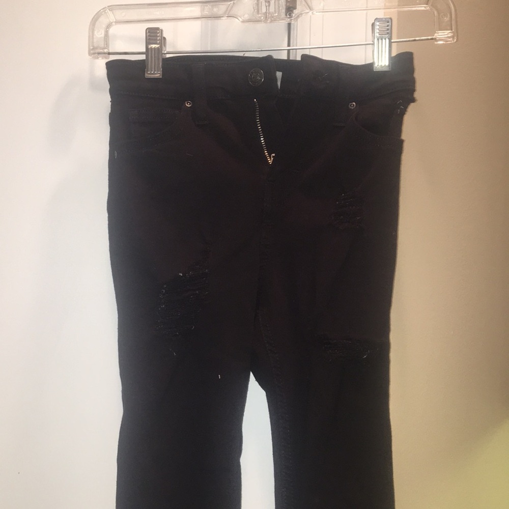 Topshop black destroyed jeans